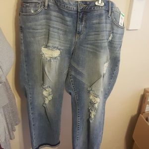 Size 22-Slink, Distressed Boyfriend Jean